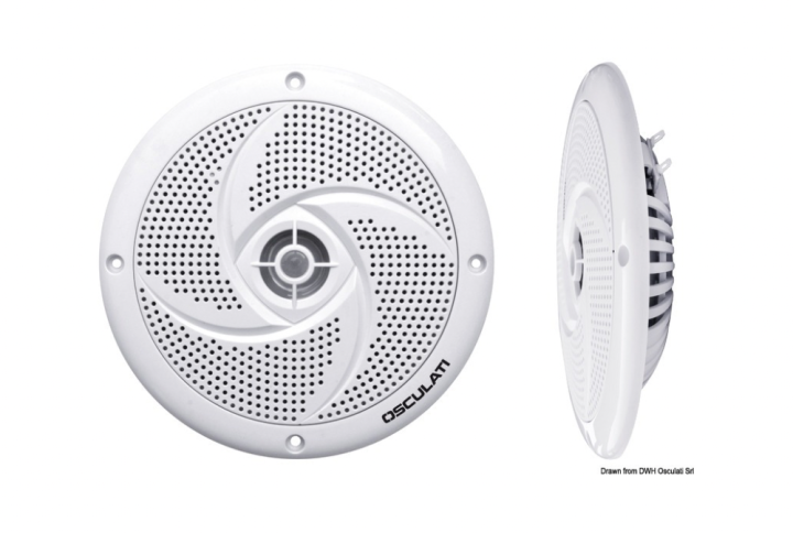Coppia di casse stereo ultra piatte doppio cono bianche 5,25_elmar global service