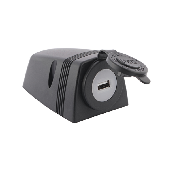 Presa USB con carenatura per fissaggio su piano osculati
