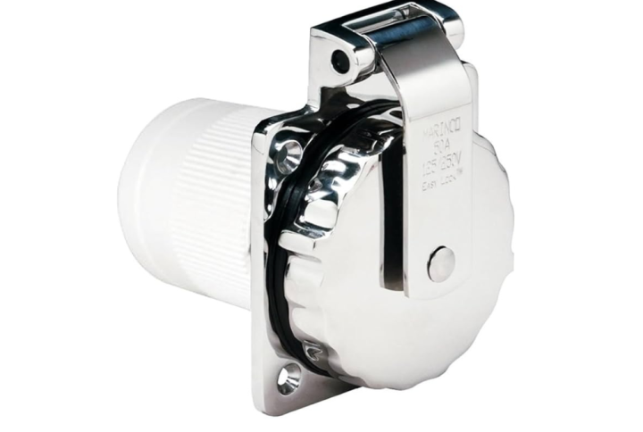 Spina incasso Americana inox 50A Marinco 6373EL-B