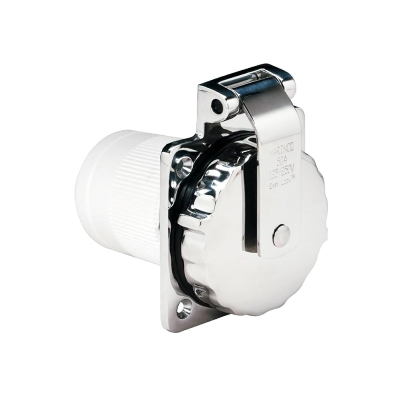 Spina incasso 50A Marinco in acciaio inox