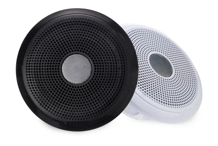 Altoparlanti marini Fusion XS-F77CWB da 7.7’’ griglia bianca Nera-elmar global service
